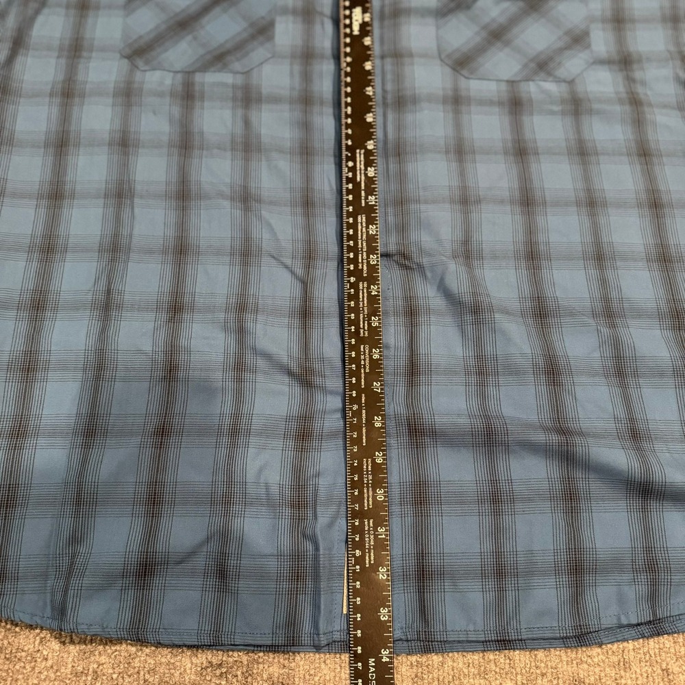 Dixxon Flannel Co 1962 VW Bug Bamboo Short Sleeve Pearl Snap Shirt Mens 4X Blue - Picture 11 of 11
